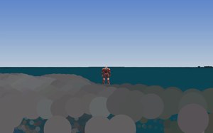 The pilot over the water